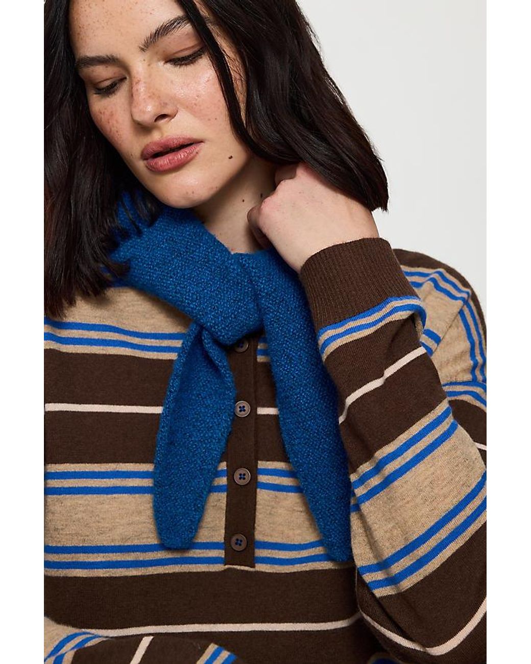 By Anthropologie Blue Skinny Neckerchief