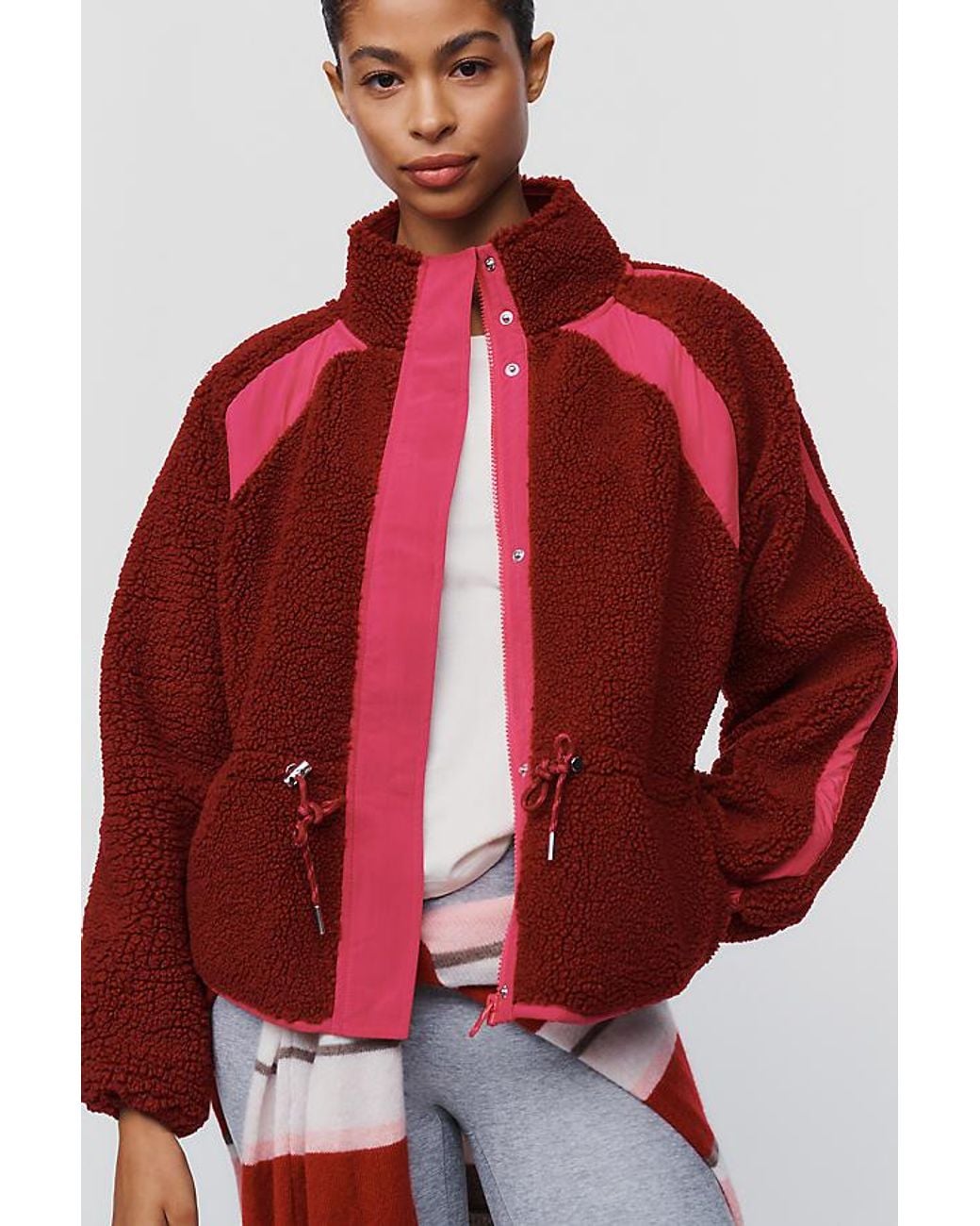 Daily Practice Red Snowdrift Sherpa Fleece Jacket