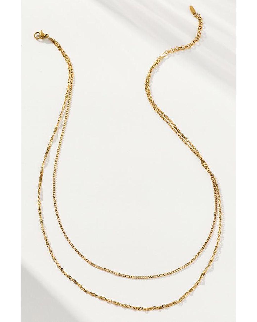 By Anthropologie White Delicate Layered Necklace