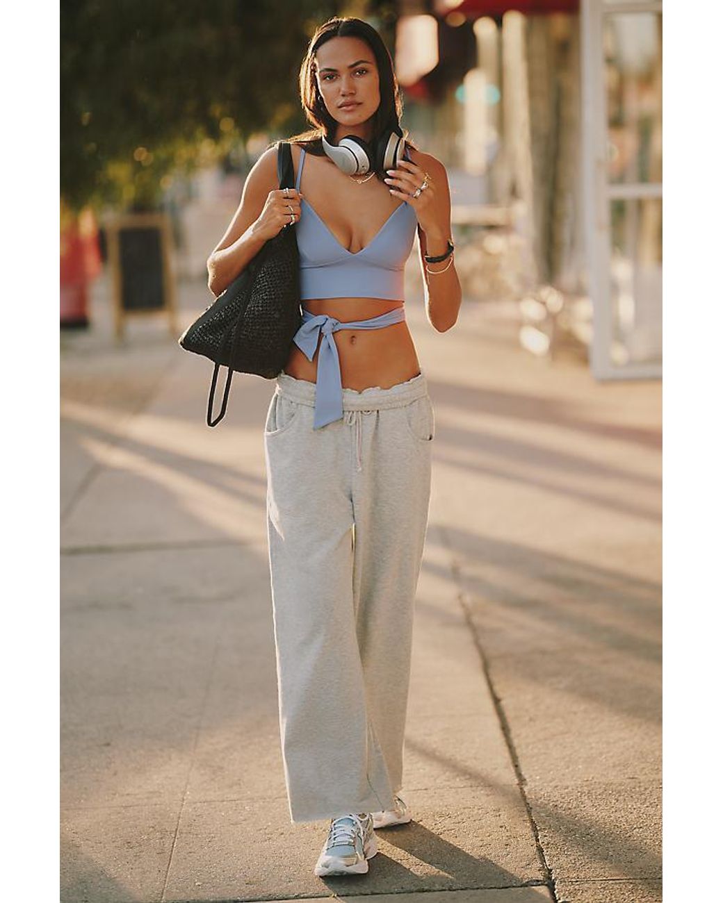 Daily Practice Black Easy Mile Wide-Leg Joggers