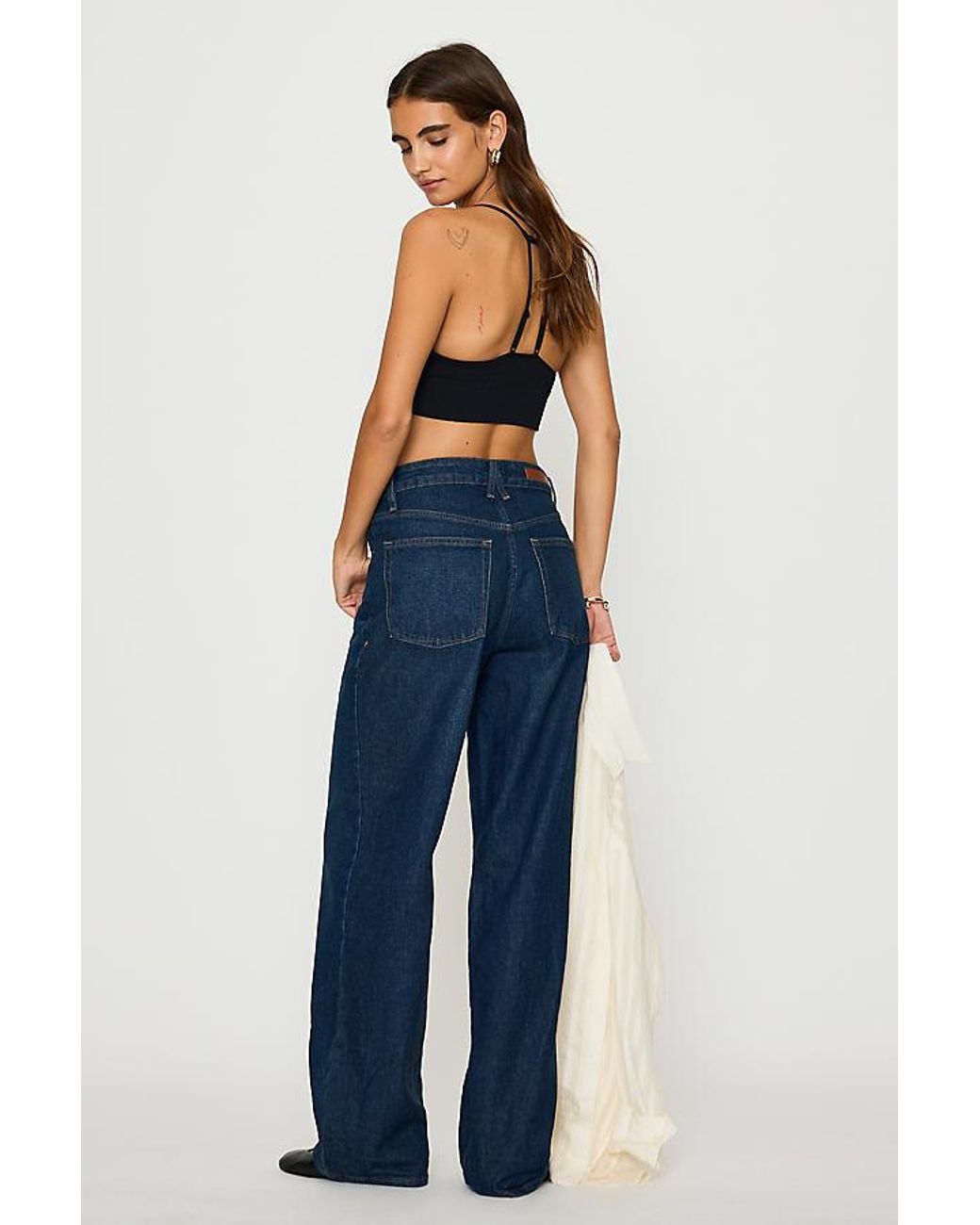 GOOD AMERICAN Blue Good Waist Palazzo Jeans