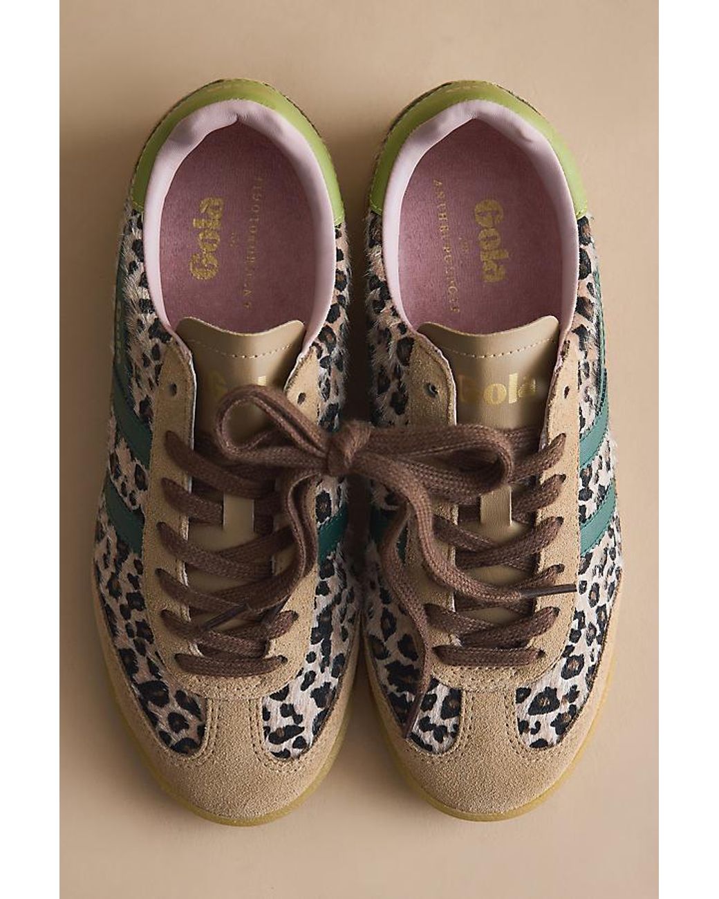 Gola Green X Anthropologie Leopard Tornado Trainers