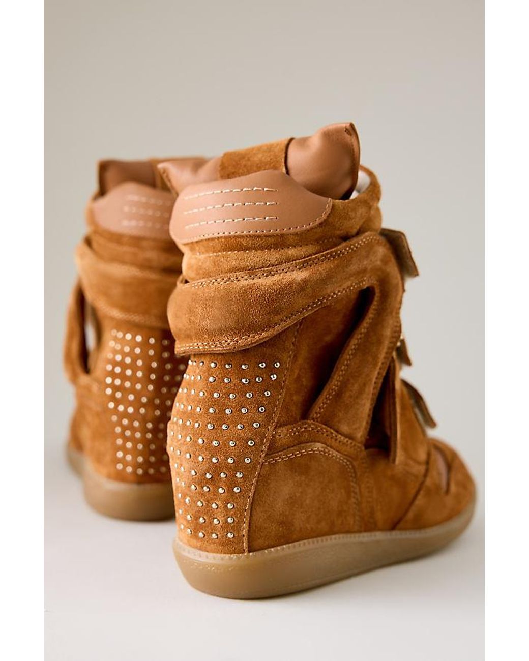 Bronx Brown Jaeyy Suede Wedge Trainers