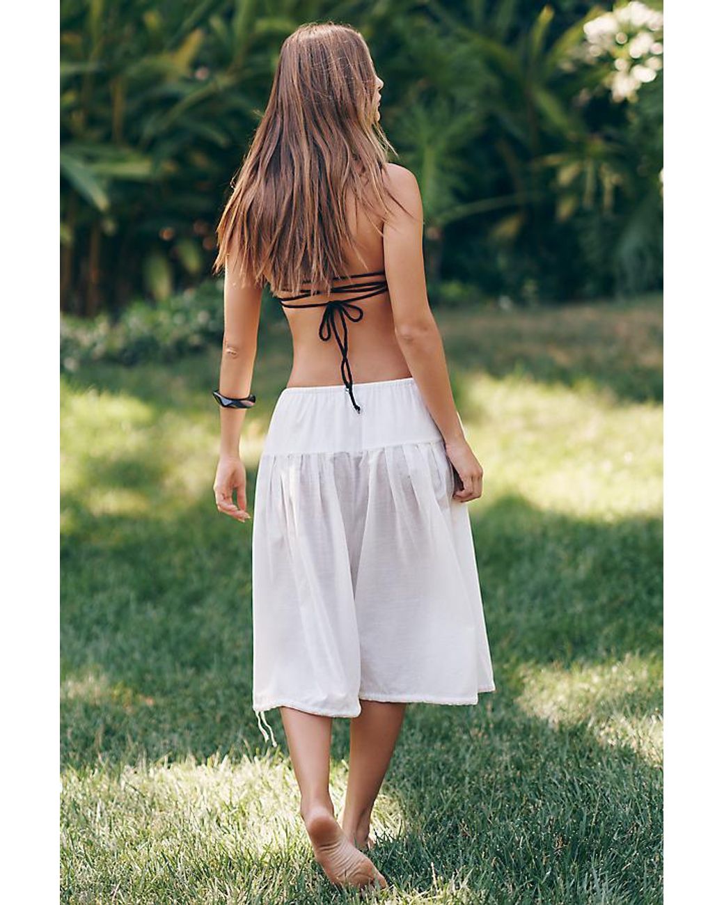 Celandine Green Cotton Balloon Gaucho Trousers