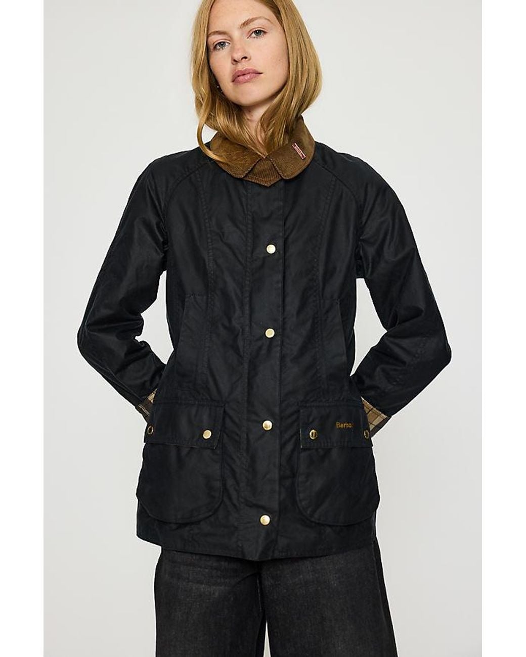 Barbour Black Icons Beadnell 100% Waxed Cotton Jacket