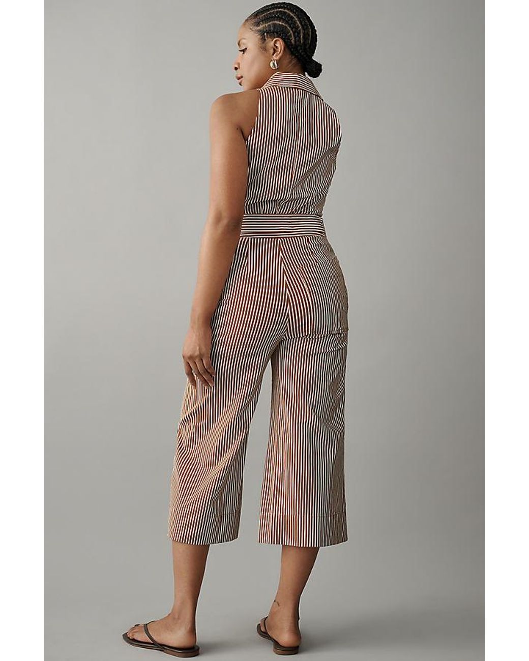 Maeve Multicolor Sleeveless Crop Jumpsuit