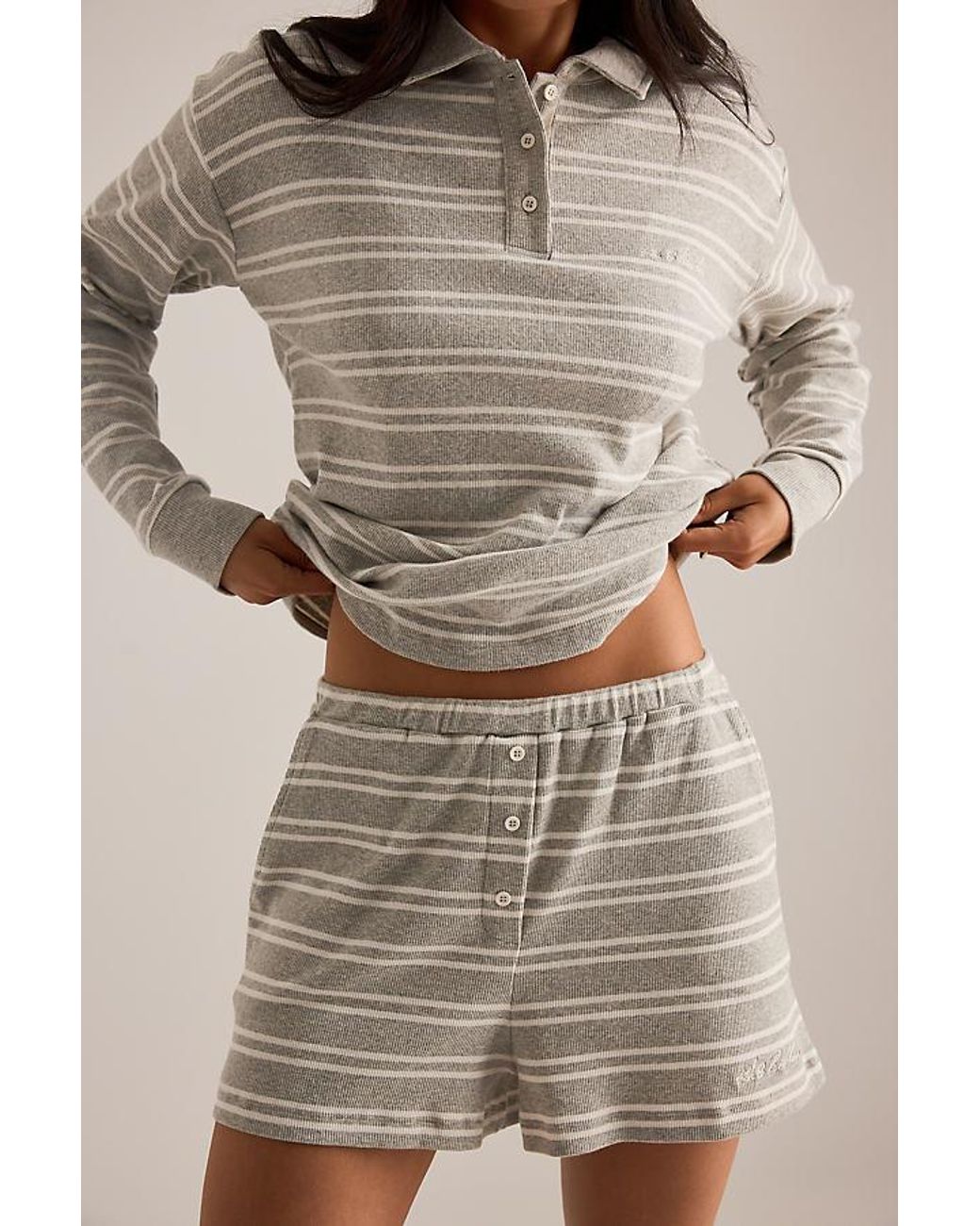 4th & Reckless Gray Chelsea Stripe Boxer Shorts