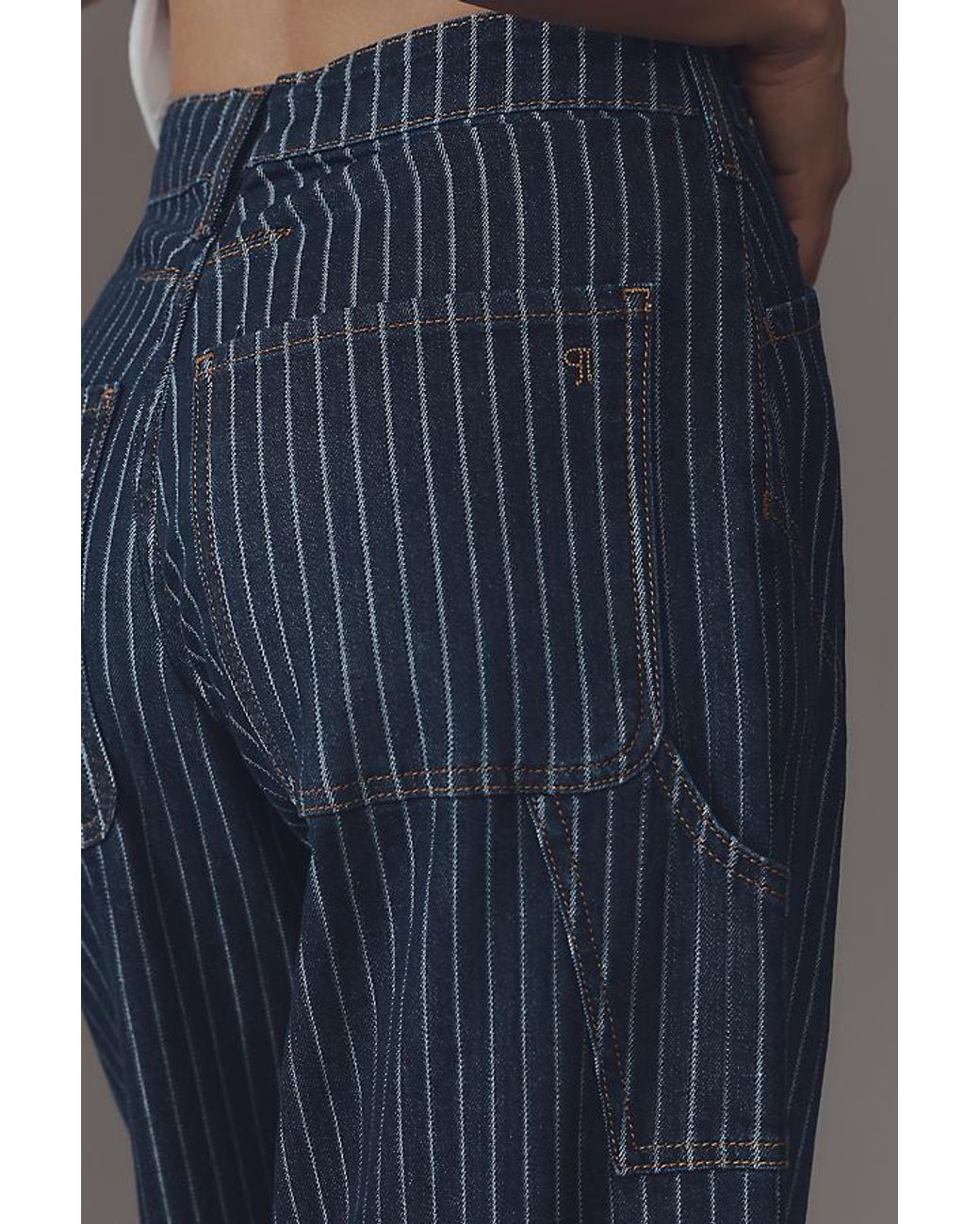 Pilcro Blue The Kayden High-Rise Carpenter Barrel Jeans By