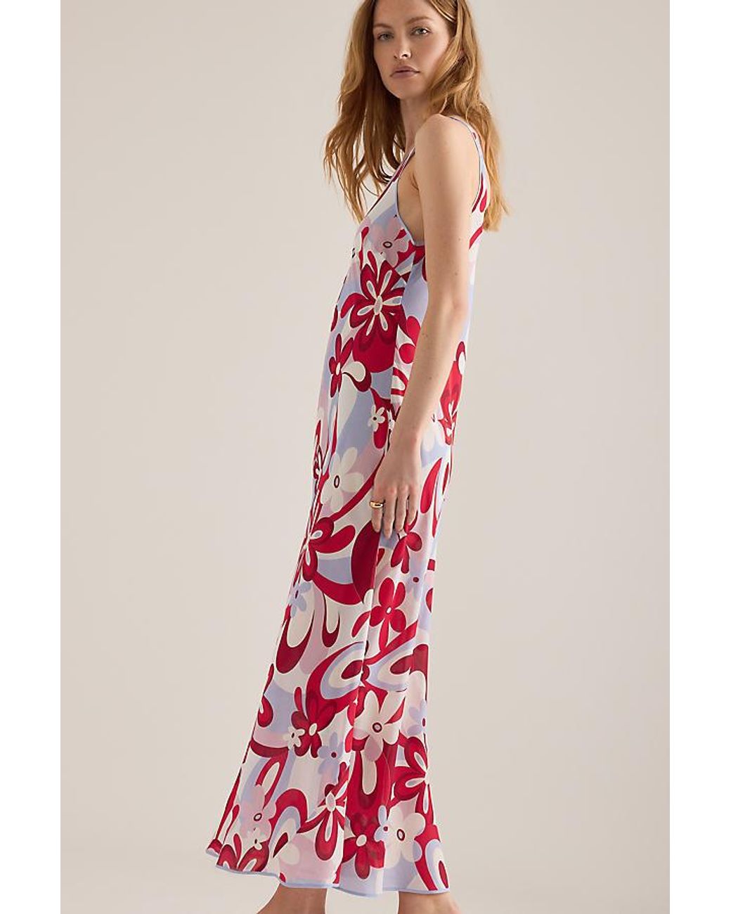 It's 9pm Pink Teresa V-Neck Midi Slip Dress
