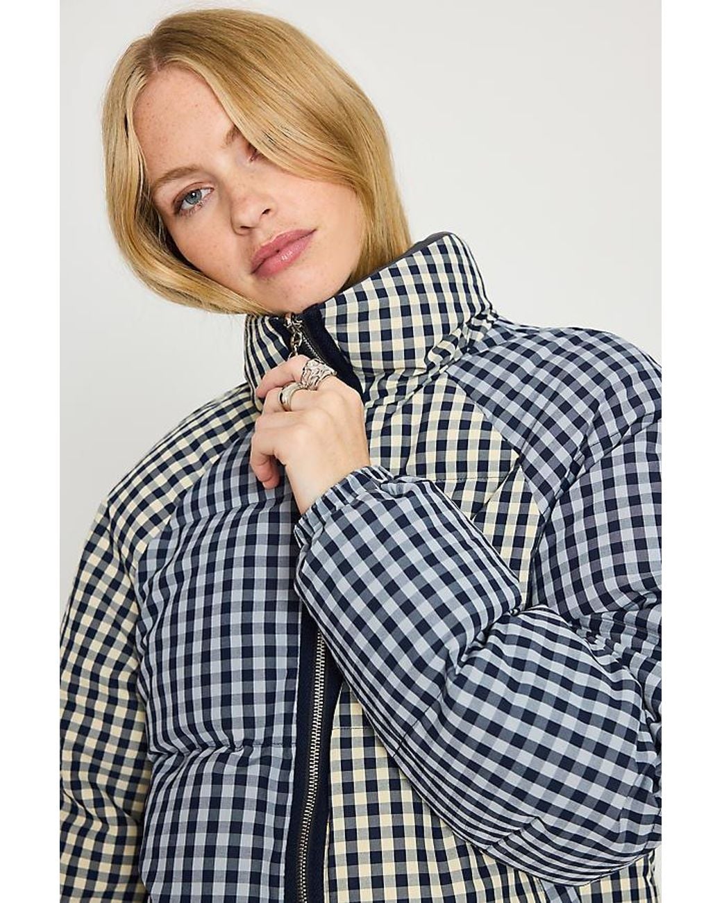 Damson Madder Blue Reversible Opal Puffer Jacket