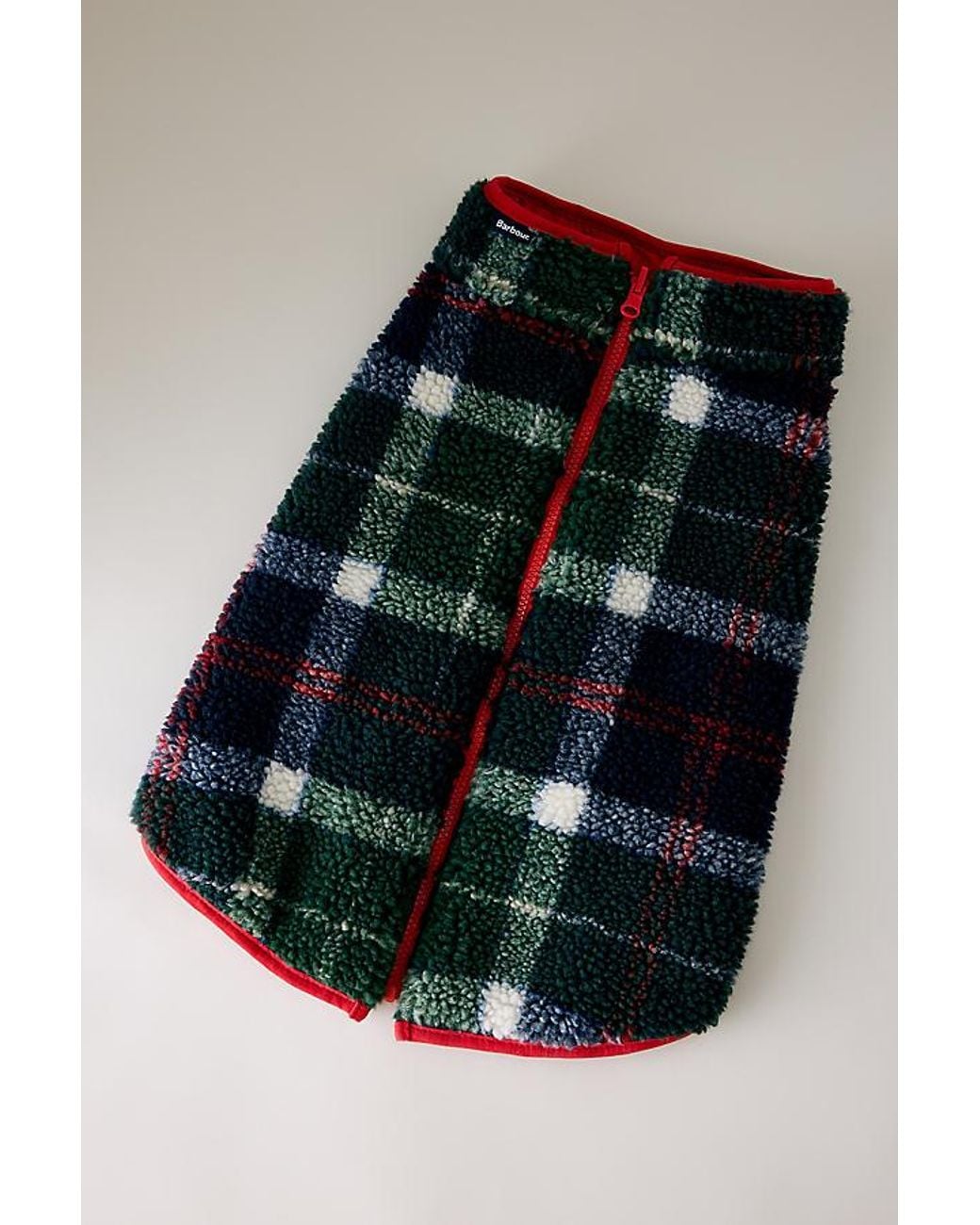 Barbour Green Field Tartan Reversible Dog Coat