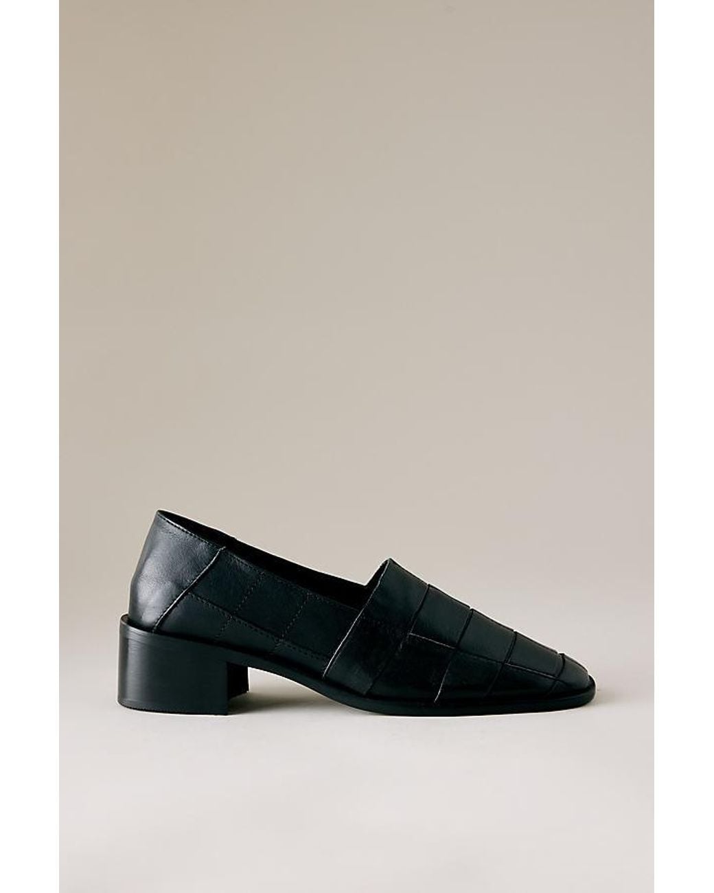 By Anthropologie Black Woven Casual Pump Heels