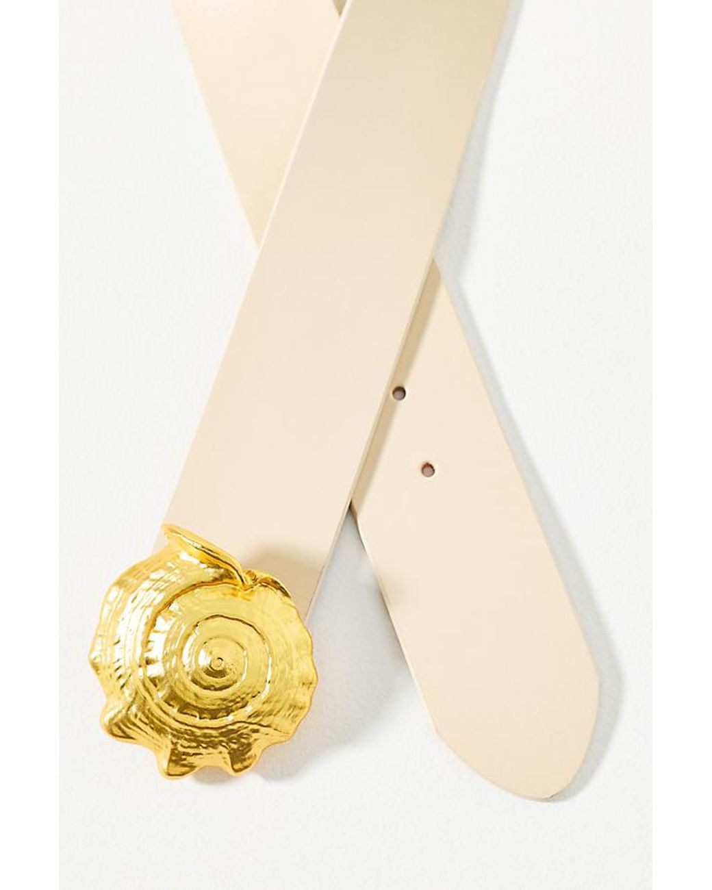 By Anthropologie Natural Seashell Buckle Belt