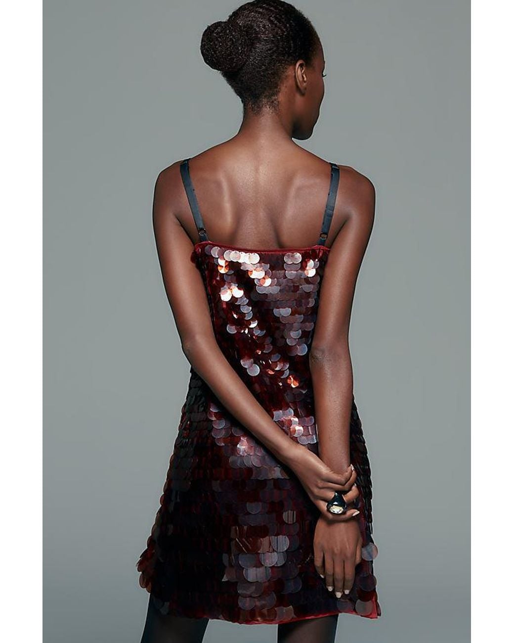 Maeve Purple Sleeveless Sequin Mini Dress