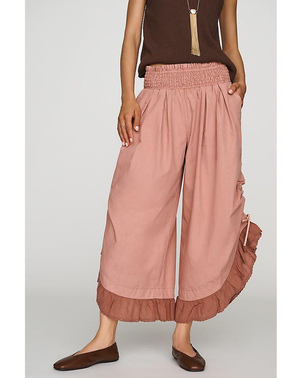 By Anthropologie Pink Petticoat Trousers