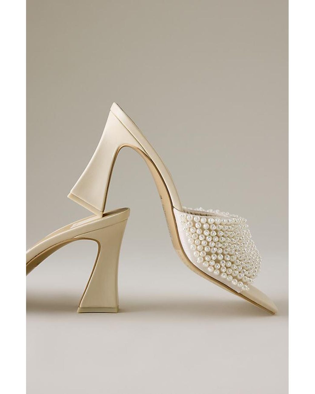 Dolce Vita Natural Nandy Pearl Mule Heels