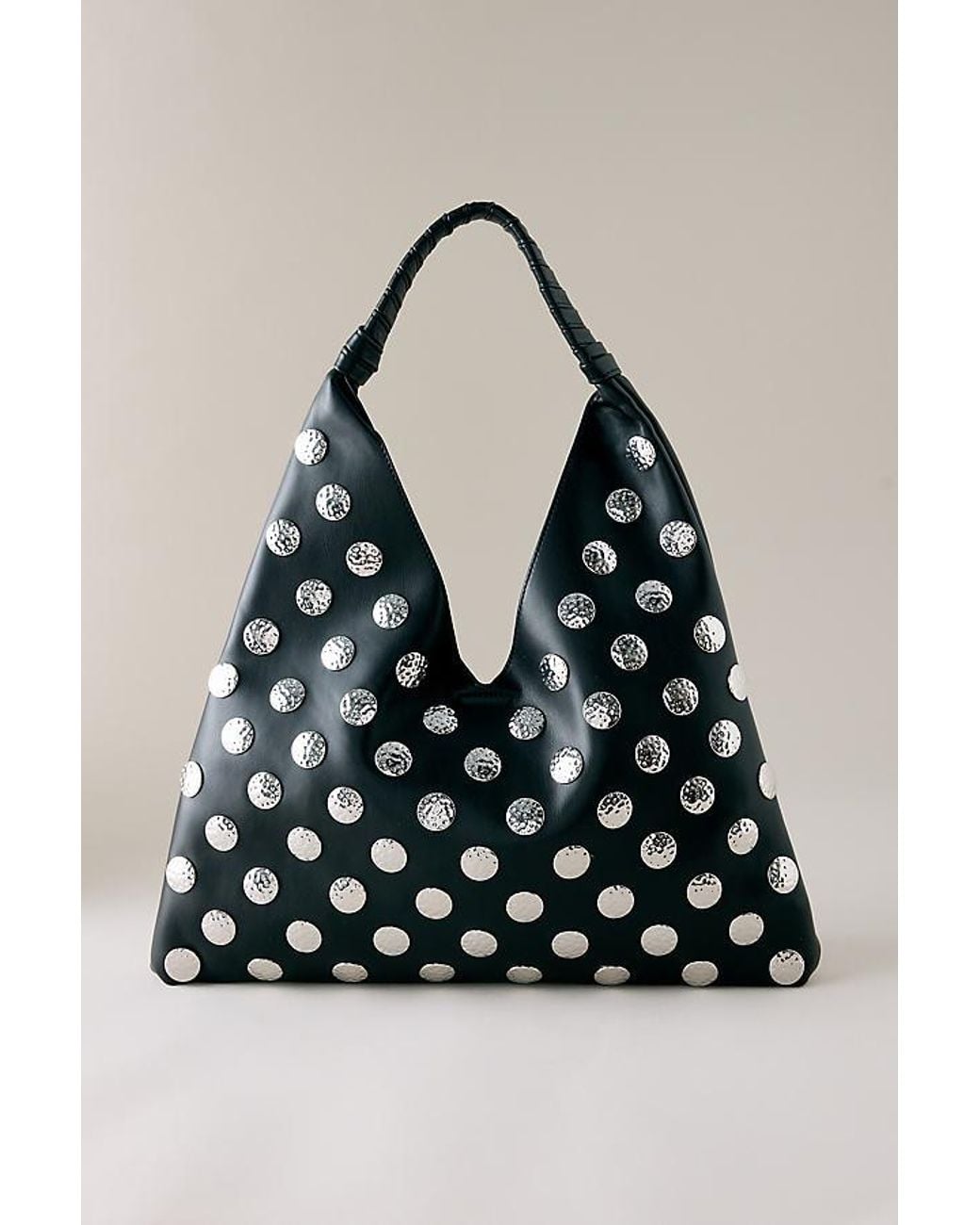 Dolce Vita Black Mia Studded Tote Bag