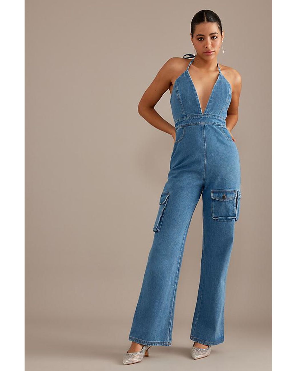 Bardot denim jumpsuit hotsell