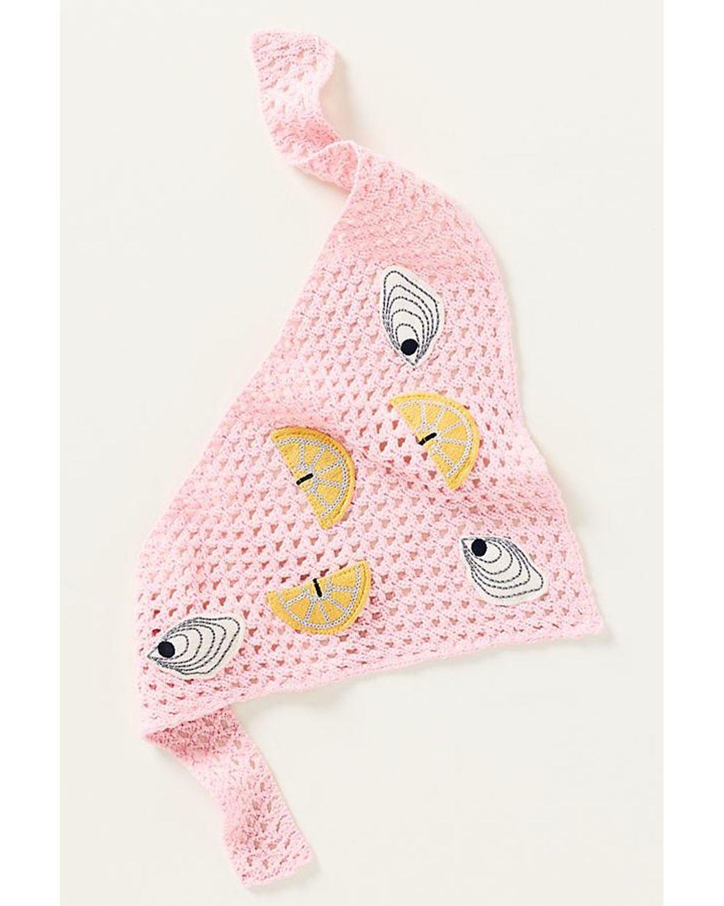 By Anthropologie Pink Crochet Pet Bandana