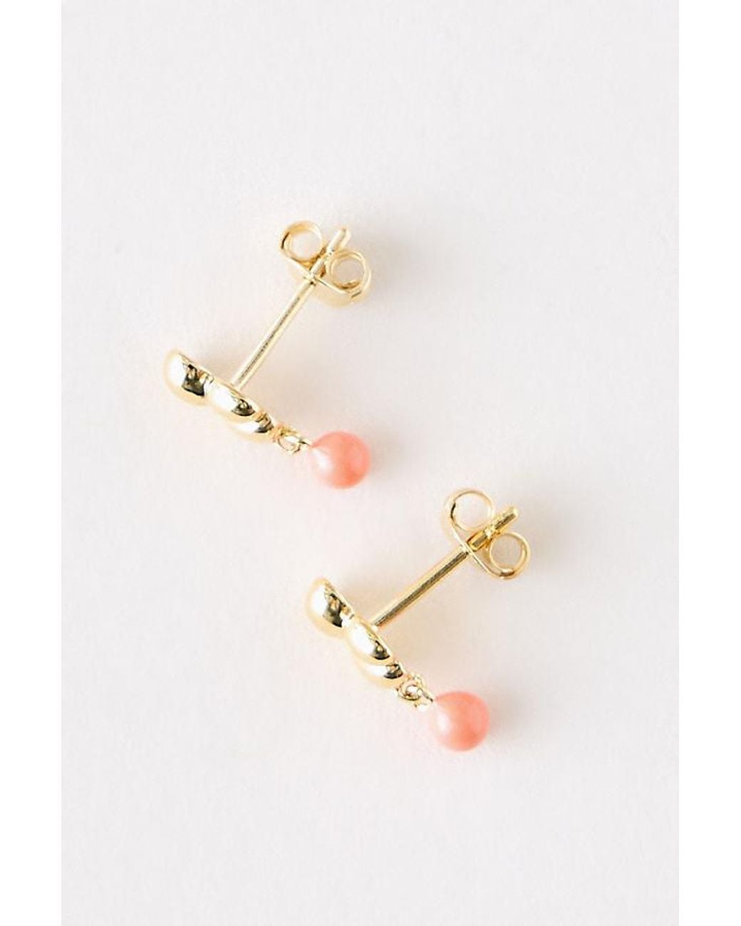 Enamel Copenhagen Orange Nara Ball Earrings