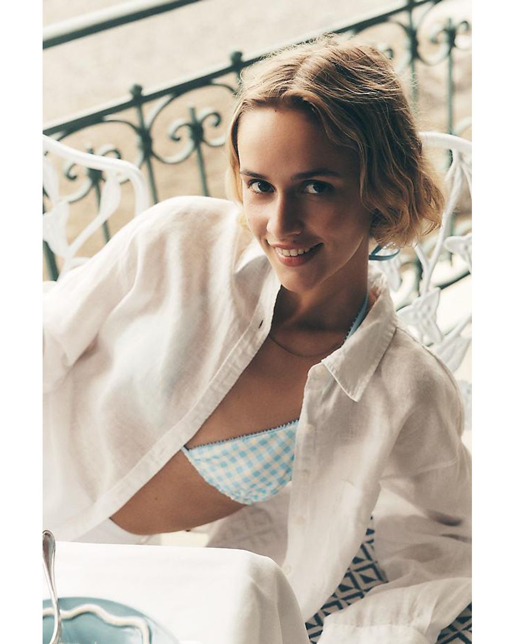Maeve Gray The Shrunken Bennet Linen Buttondown Shirt By