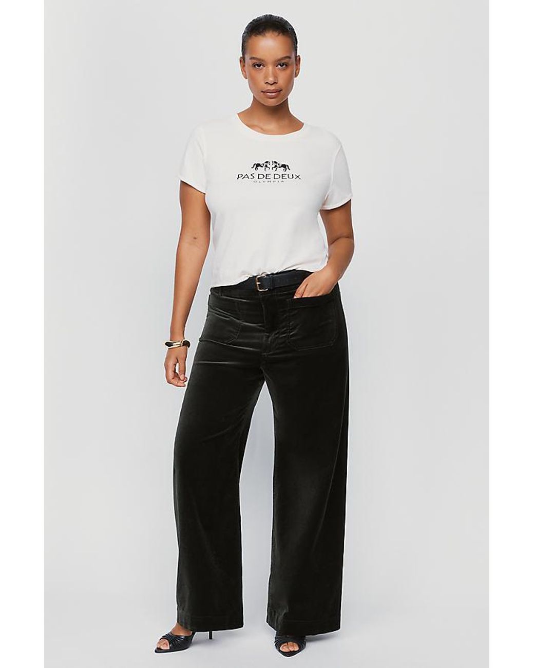 Maeve Multicolor The Colette Full-Length Velvet Trousers By