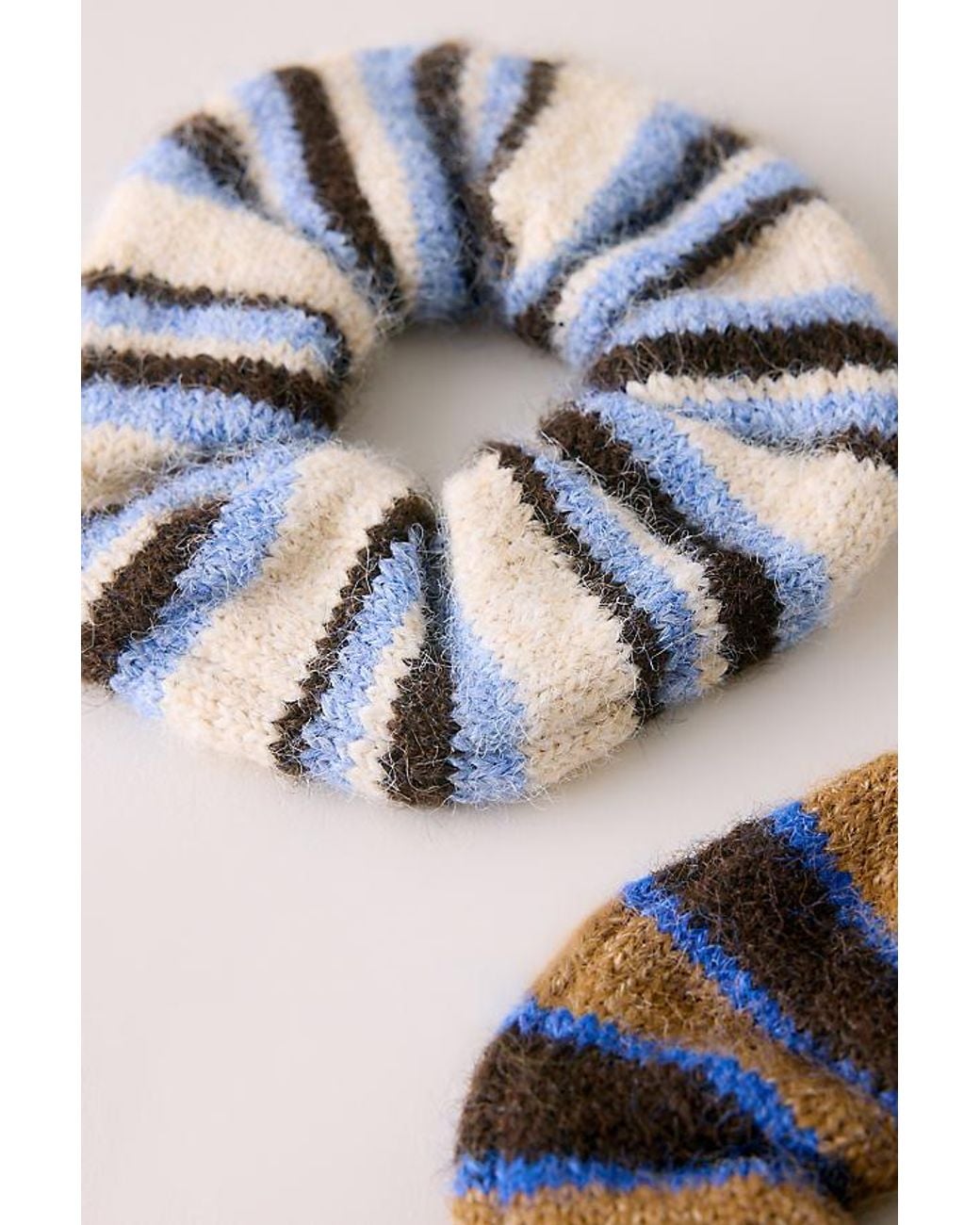 By Anthropologie Blue Knitted Scrunchie