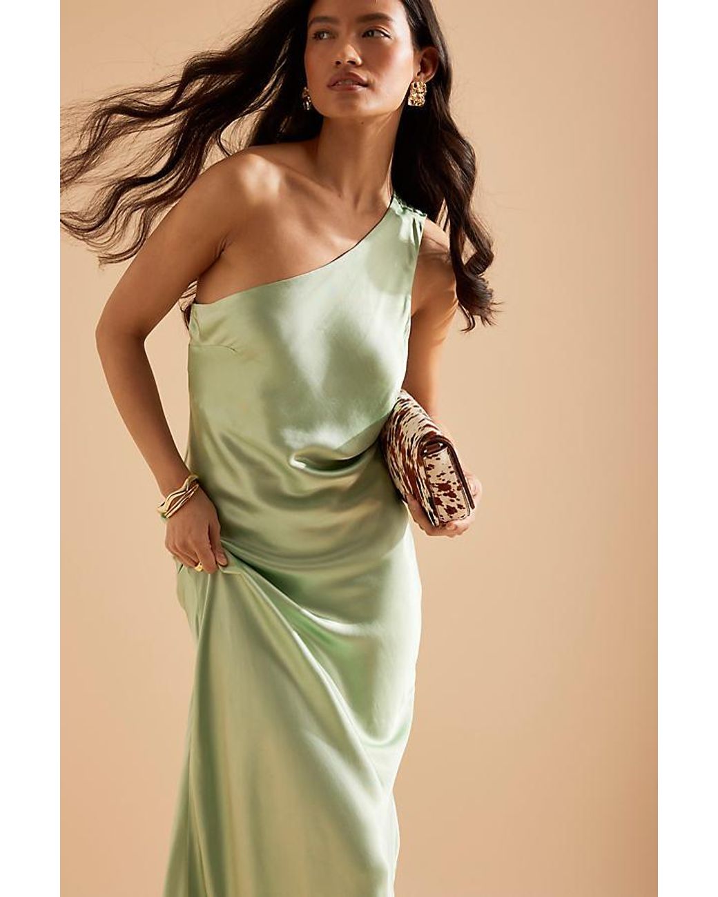By Anthropologie The Lily One-Shoulder Satin Maxi Slip Dress in Natural | Lyst UK By Anthropologie The Lily One-Shoulder Satin Maxi Slip Dress in Natural | Lyst UK