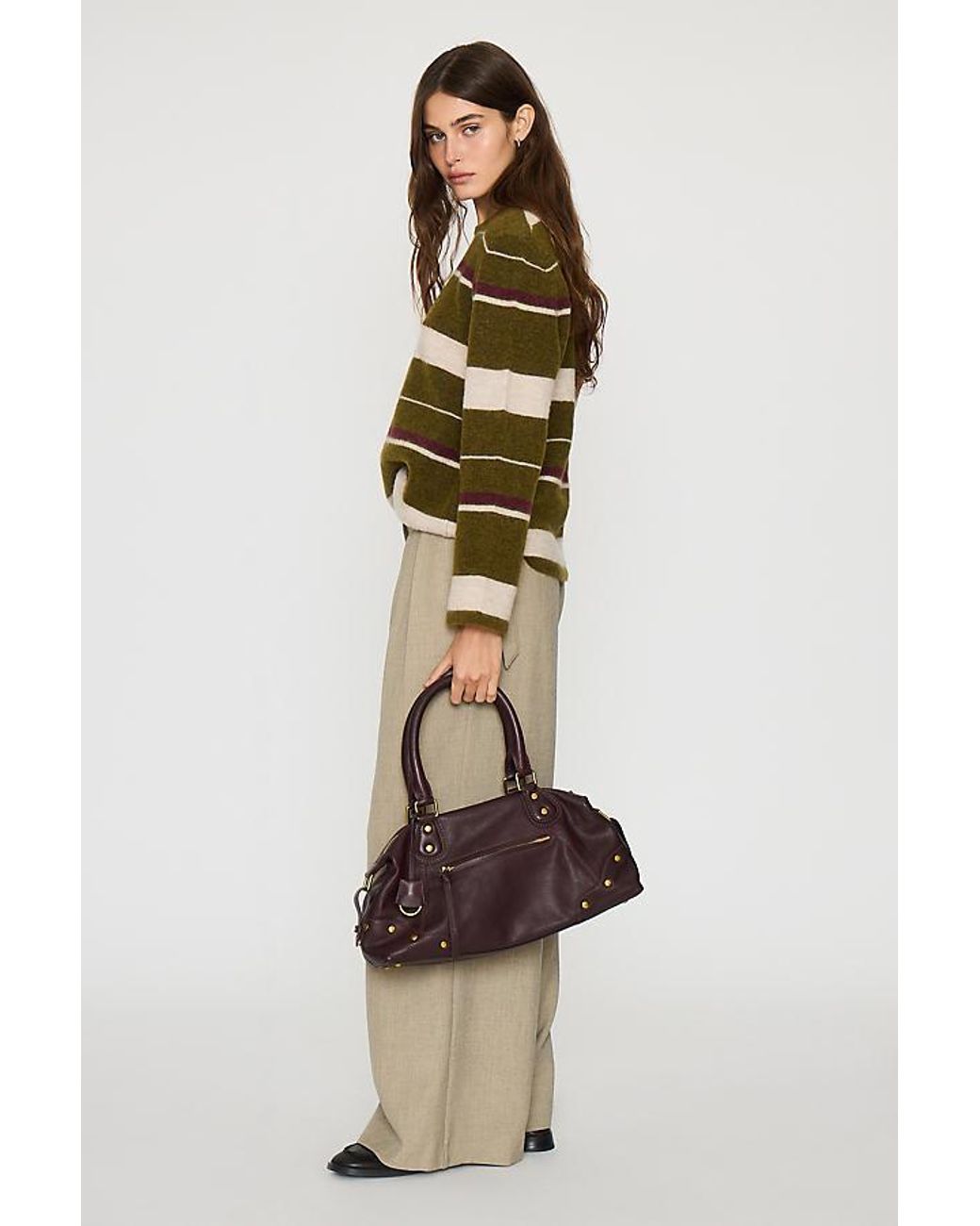 SELECTED Natural Lulu Stripe Wool-Blend Jumper