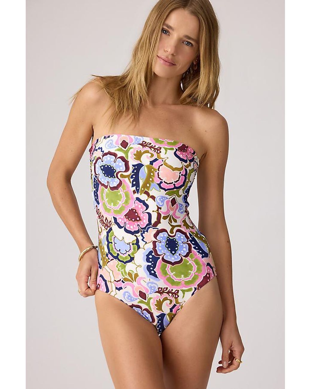 Seafolly Natural Vanilla Bandeau One-Piece Swimsuit