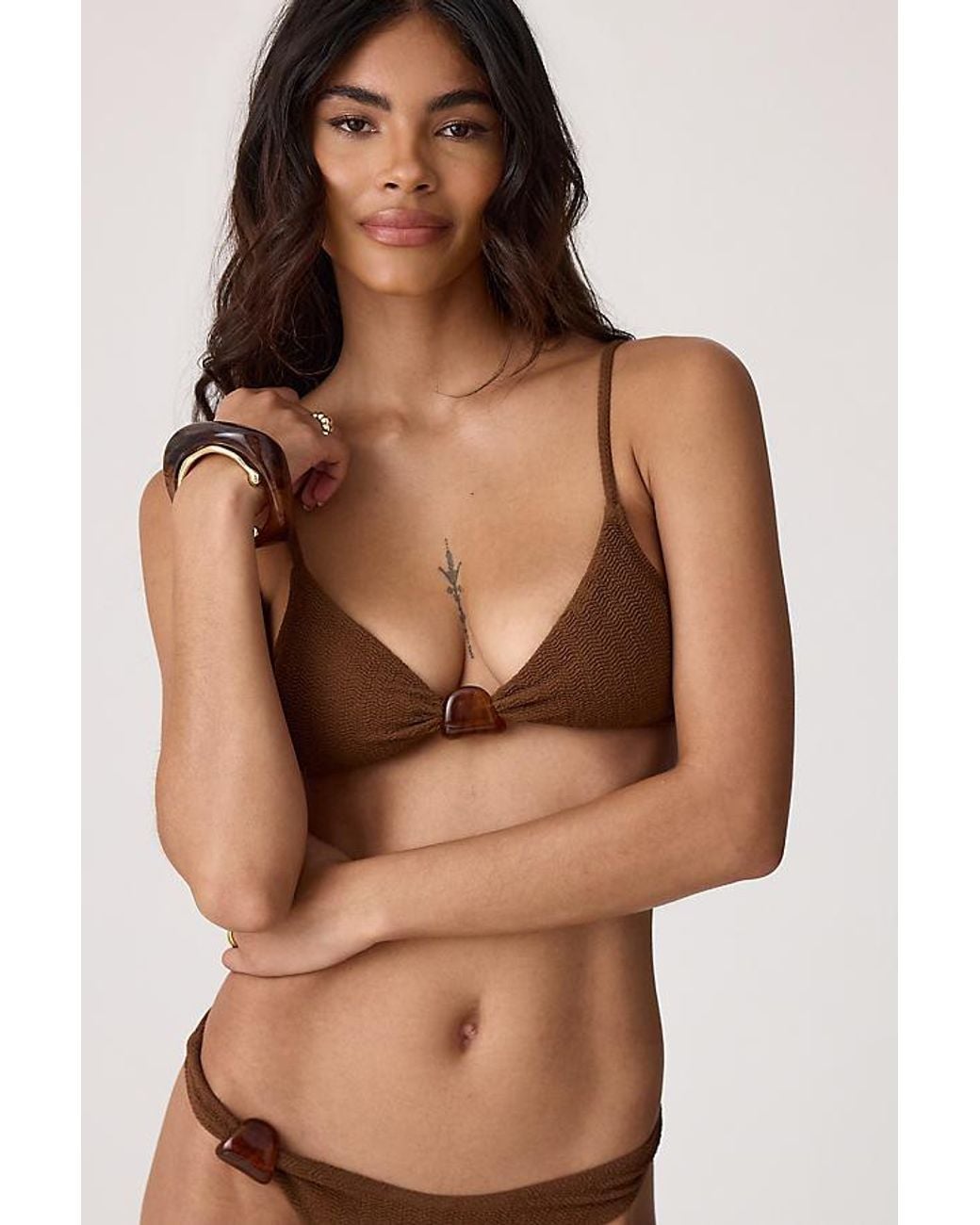 Rhythm Brown Tidewave Bikini Top