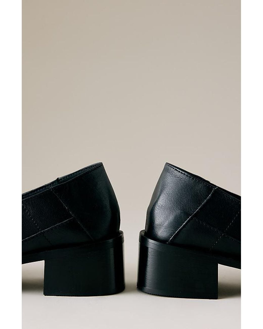 By Anthropologie Black Woven Casual Pump Heels