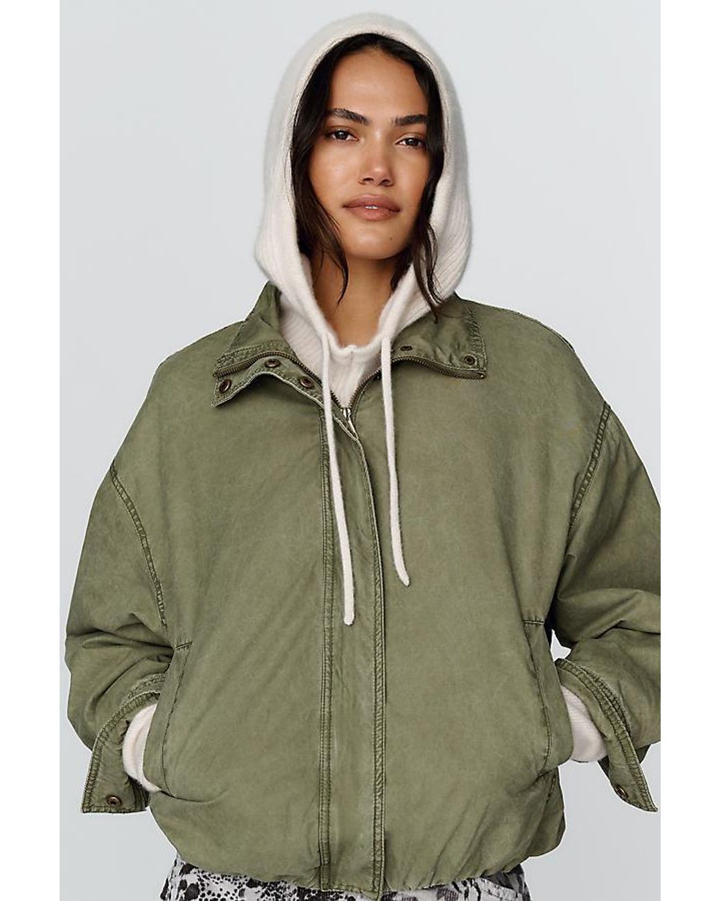 By Anthropologie Blue 100% Cashmere Ribbed Hood
