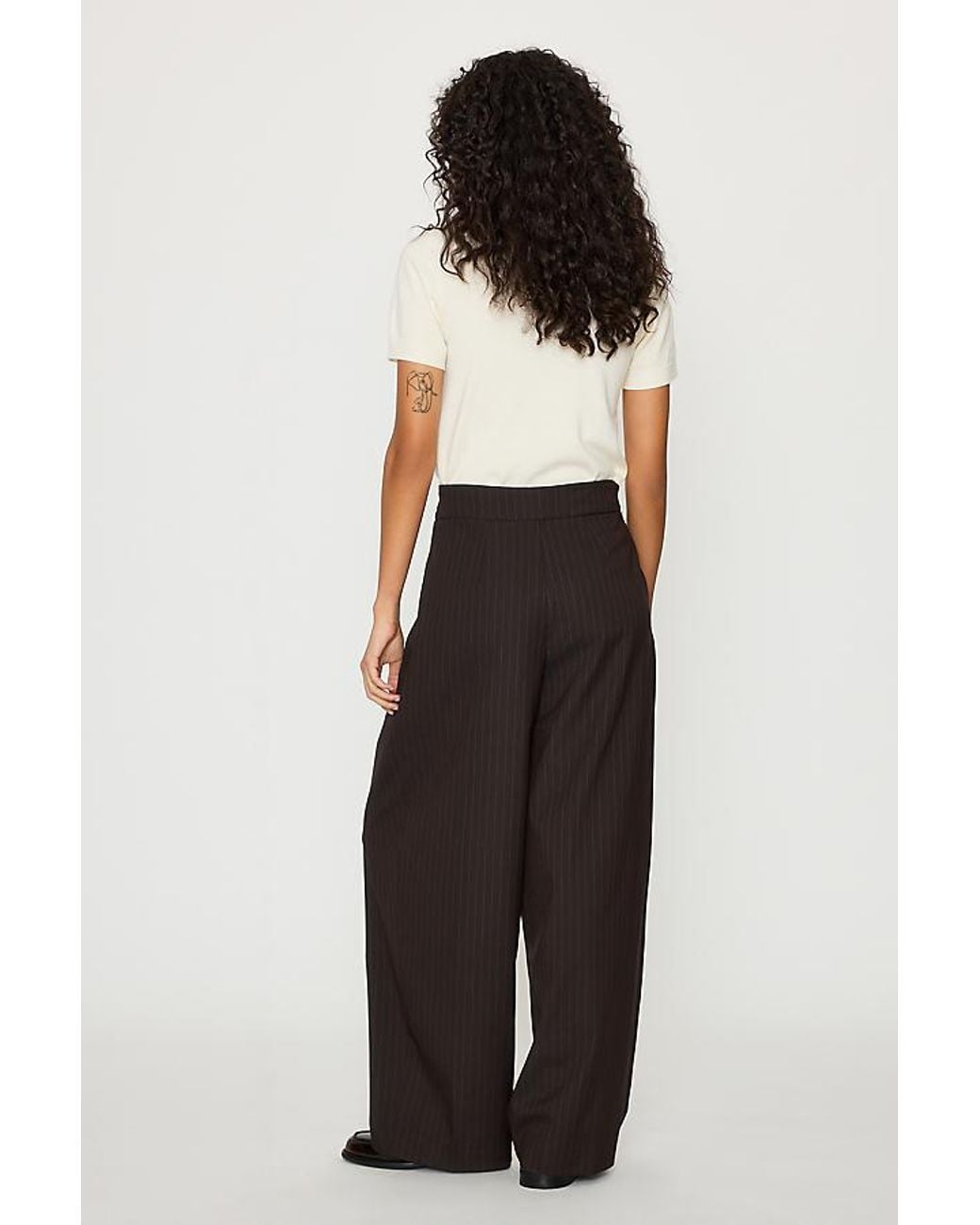 By Anthropologie Multicolor Button-Waist Tailored Trousers