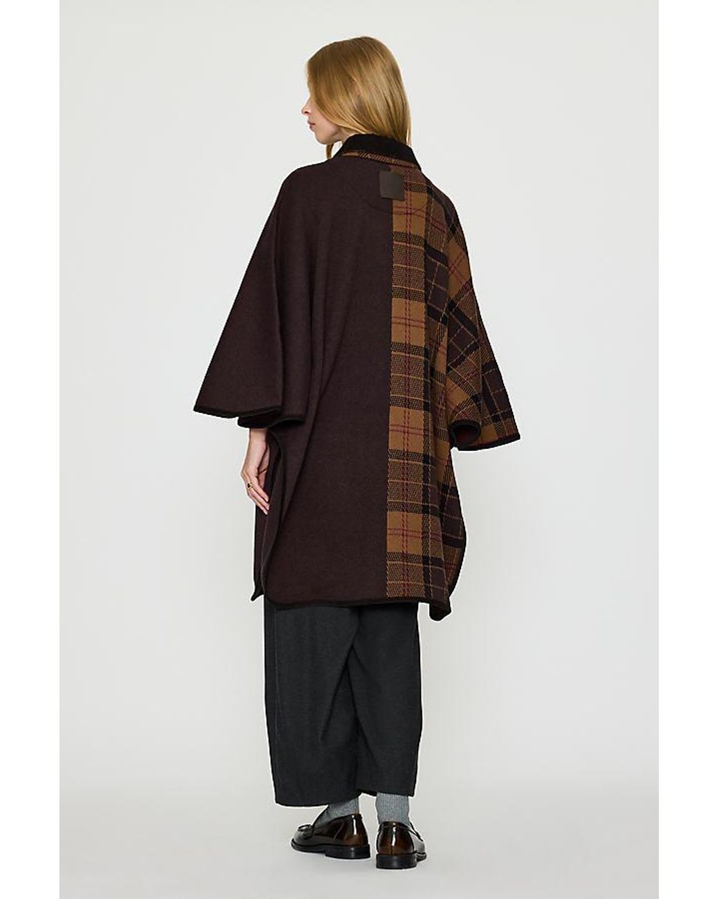 Barbour Black Elva Wool-Blend Knit Cape
