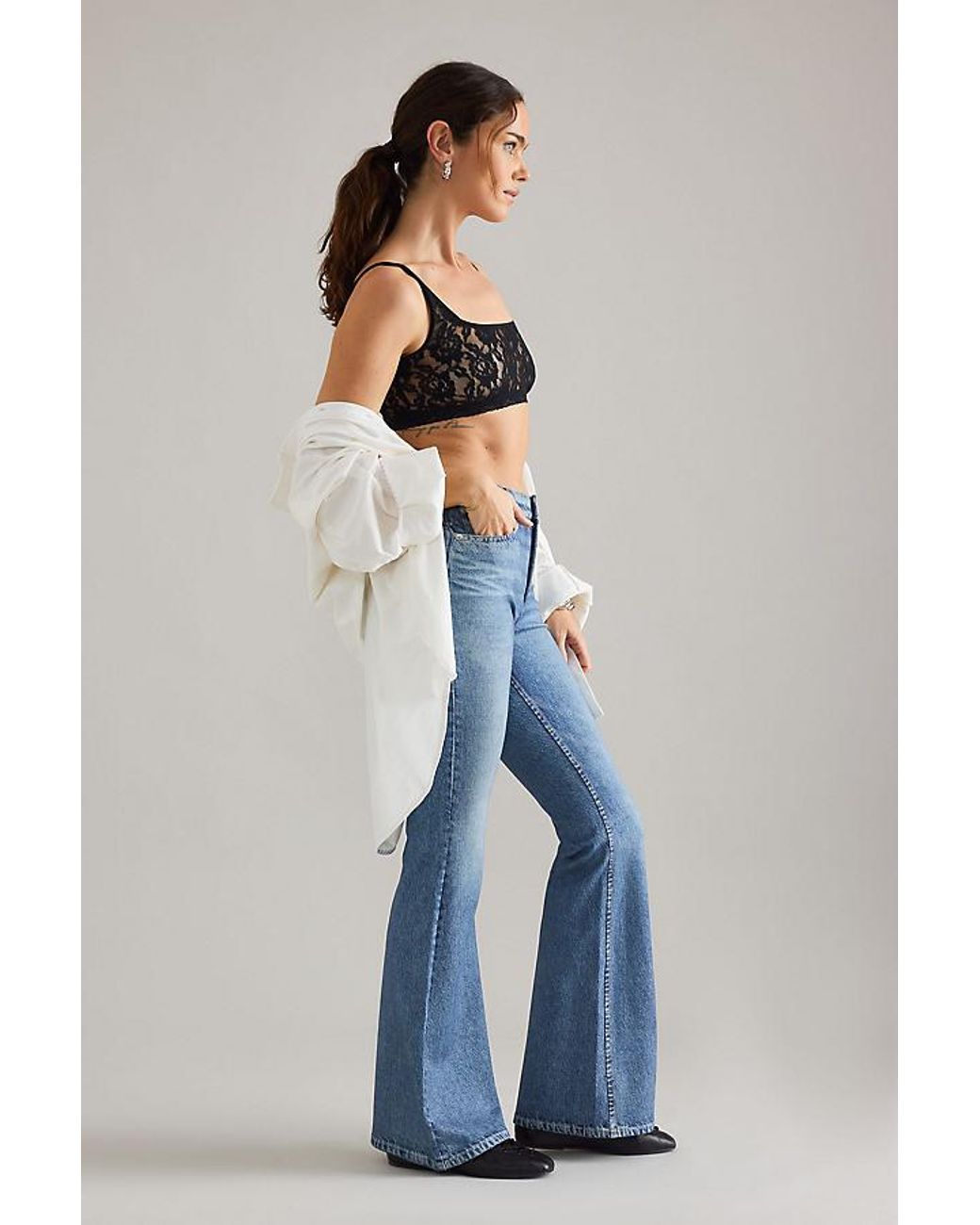 Rag & Bone Blue Dahlia Flare Jeans