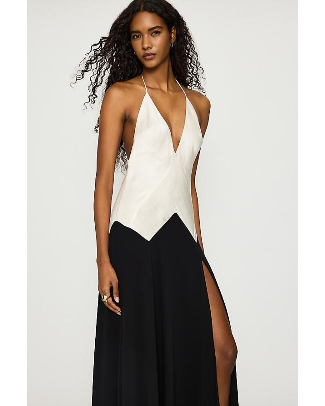Bardot White Renya Contrast Maxi Dress