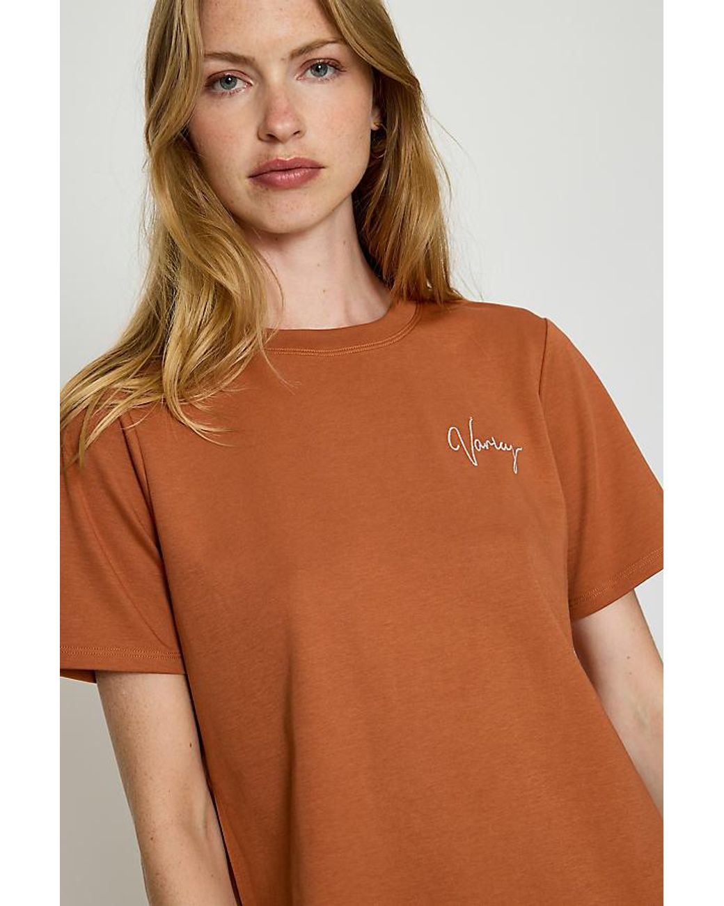 Varley Brown Regan Logo T-Shirt