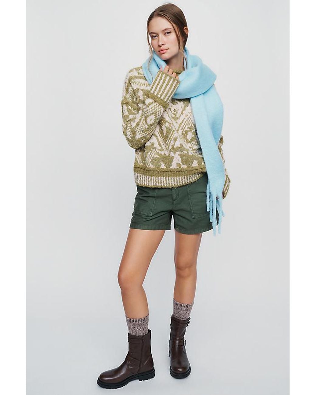 Pilcro Natural Relaxed Roll-Neck Jumper