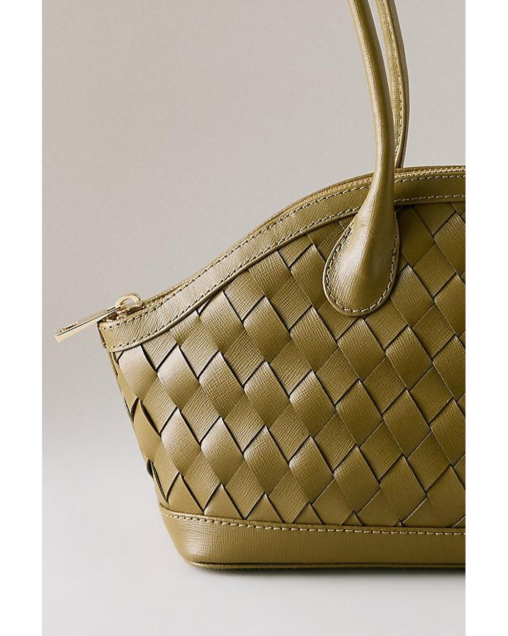 Nunoo Green Ayo Braided Florence Leather Shoulder Bag