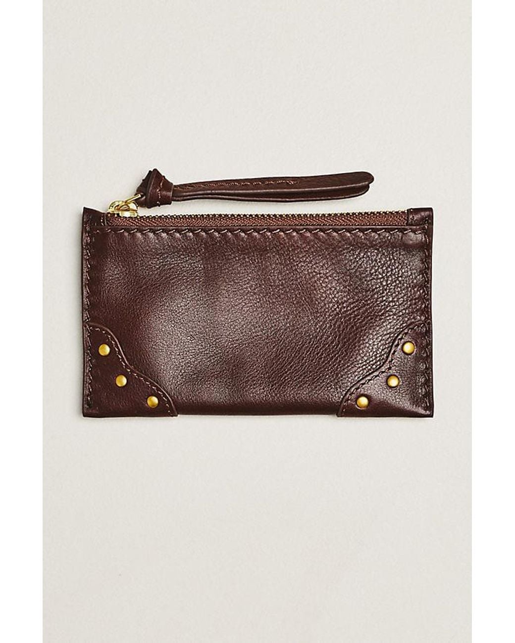 By Anthropologie Brown Arina Leather Card Case