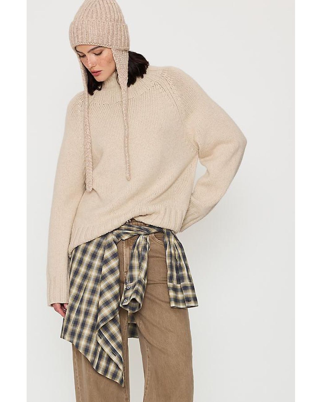 By Anthropologie Natural Beanie Bonnet