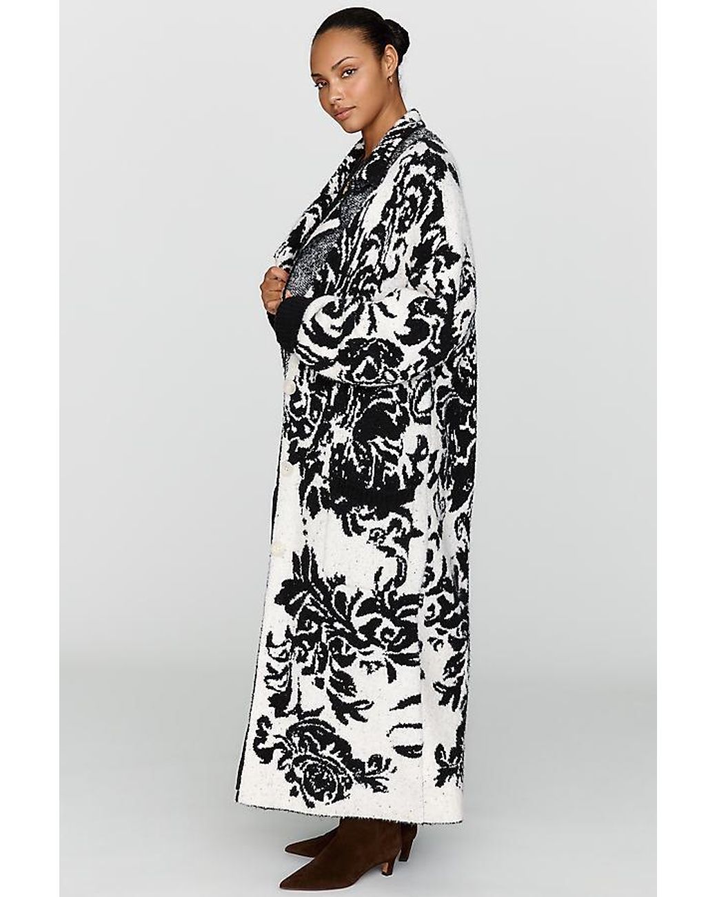 By Anthropologie Black Collared Duster Cardigan