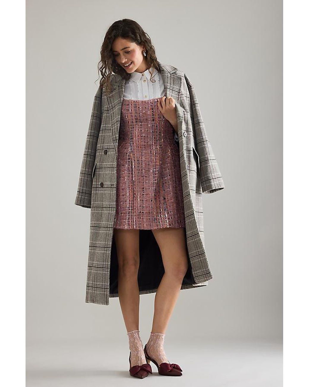slim fit dress slacks Maeve Pleated Midi Dress main image 1