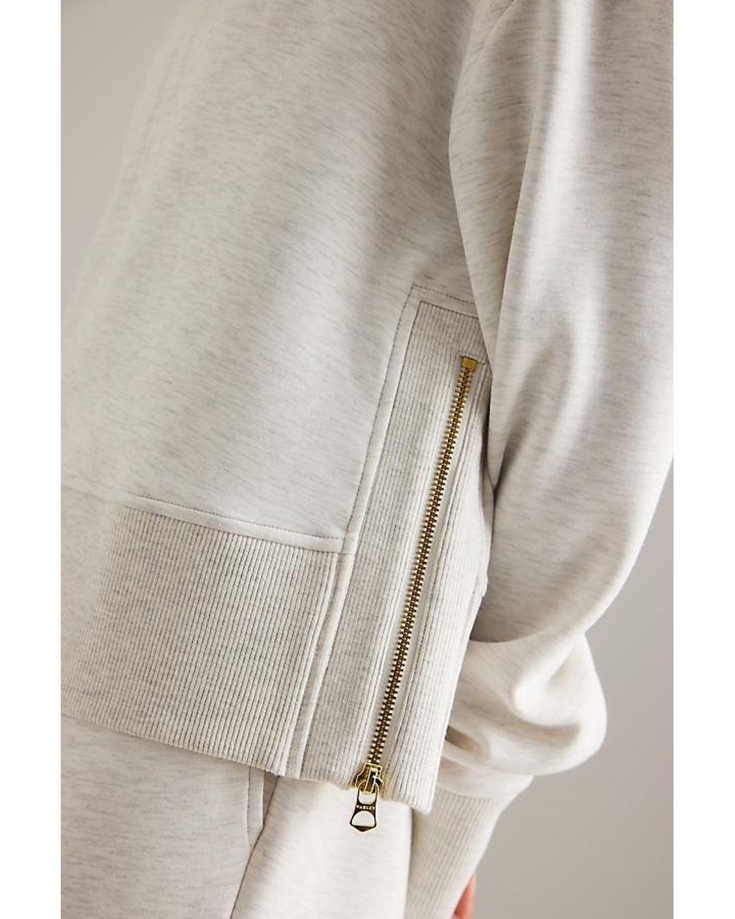 Varley Gray Philippe Crop Sweatshirt
