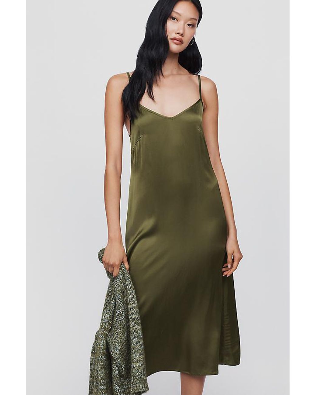 By Anthropologie Green Marled Twofer Jumper + Dress Set