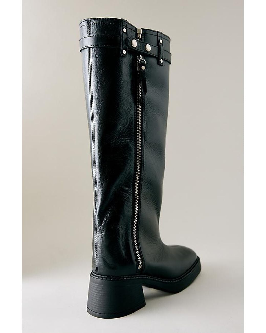 Miista Black Izolda Tall Leather Boots