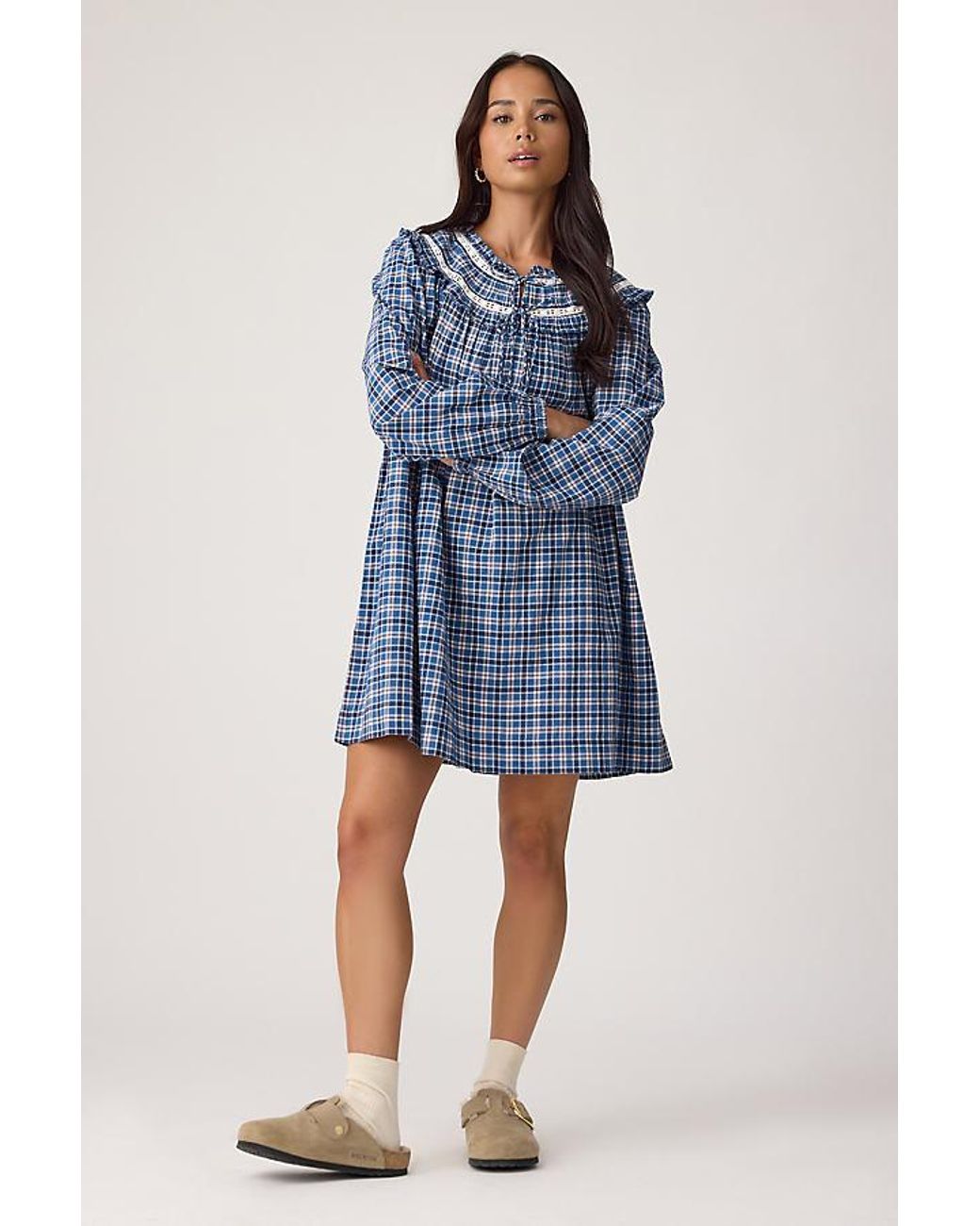 Damson Madder Blue Muse 100% Cotton Nightdress