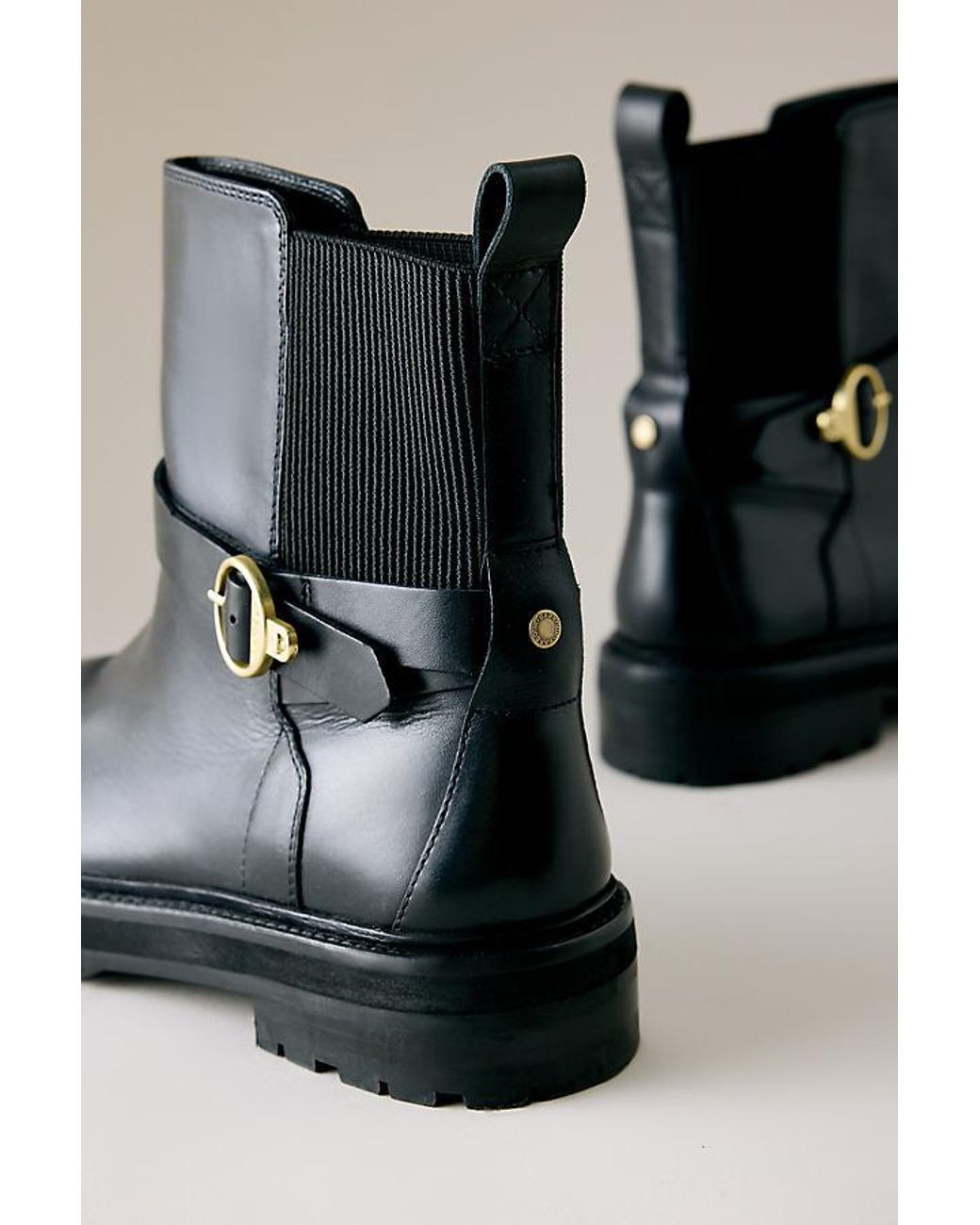 Barbour Black Alexandra Leather Ankle Boots