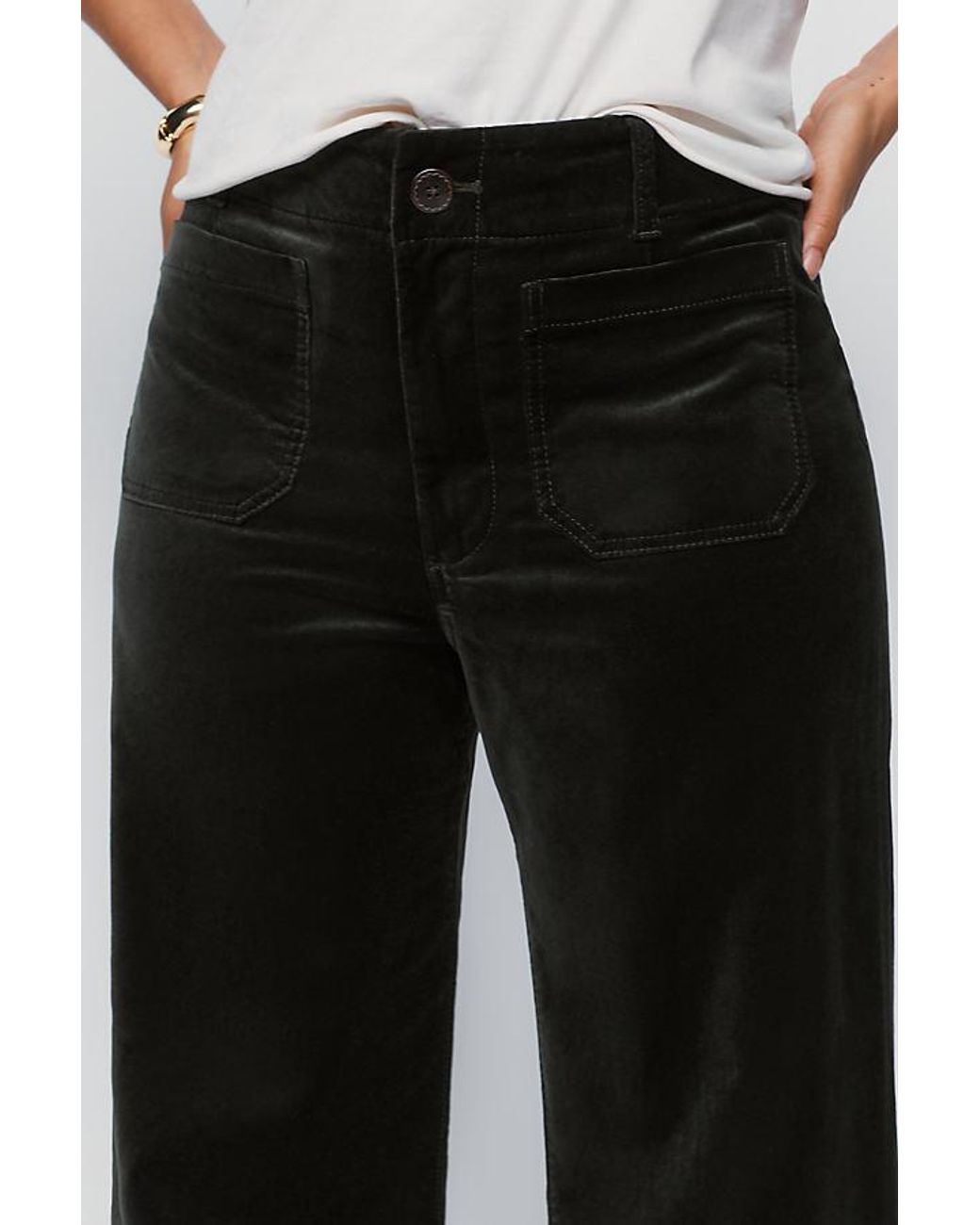 Maeve Multicolor The Colette Full-Length Velvet Trousers By